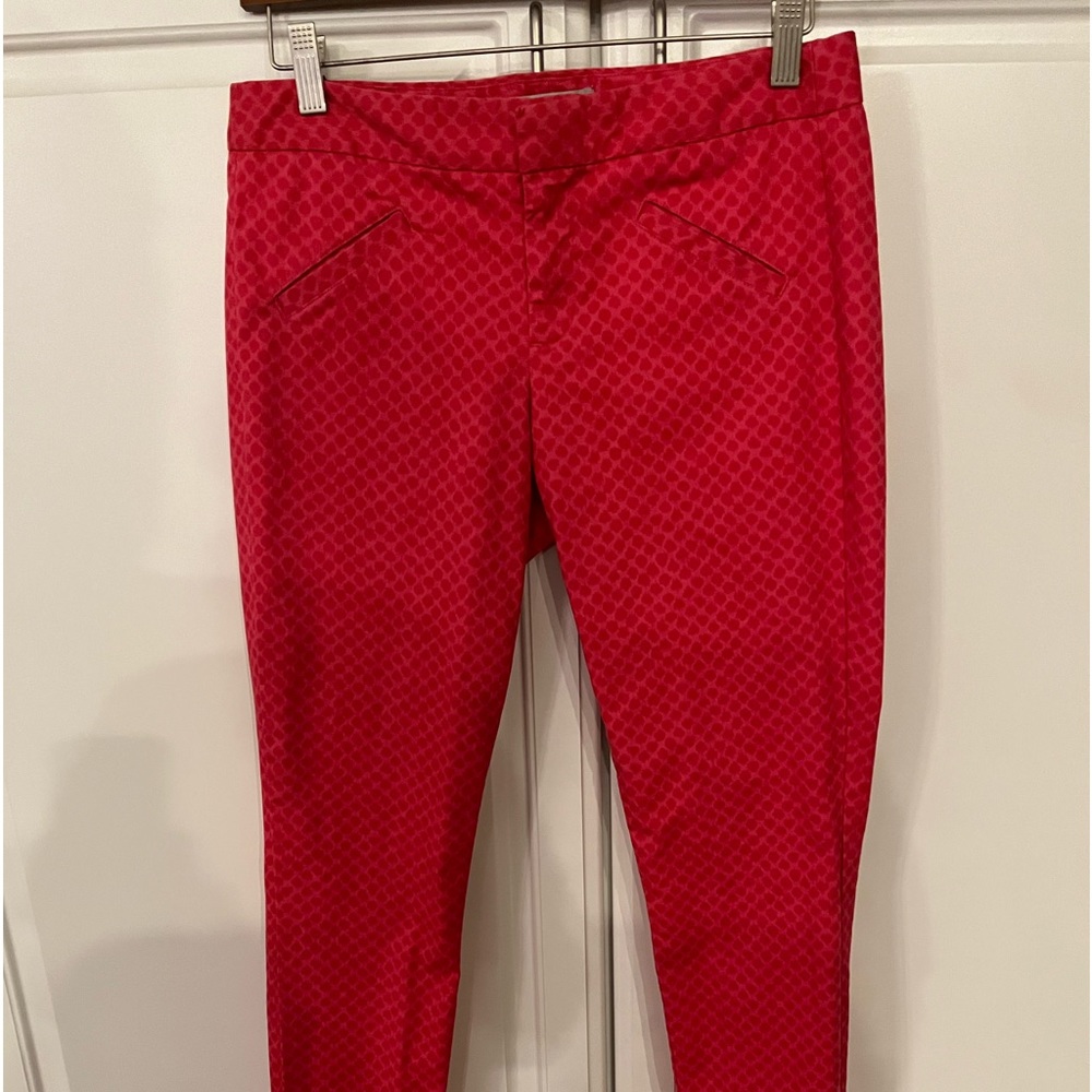 Red and pink gap cropped pants